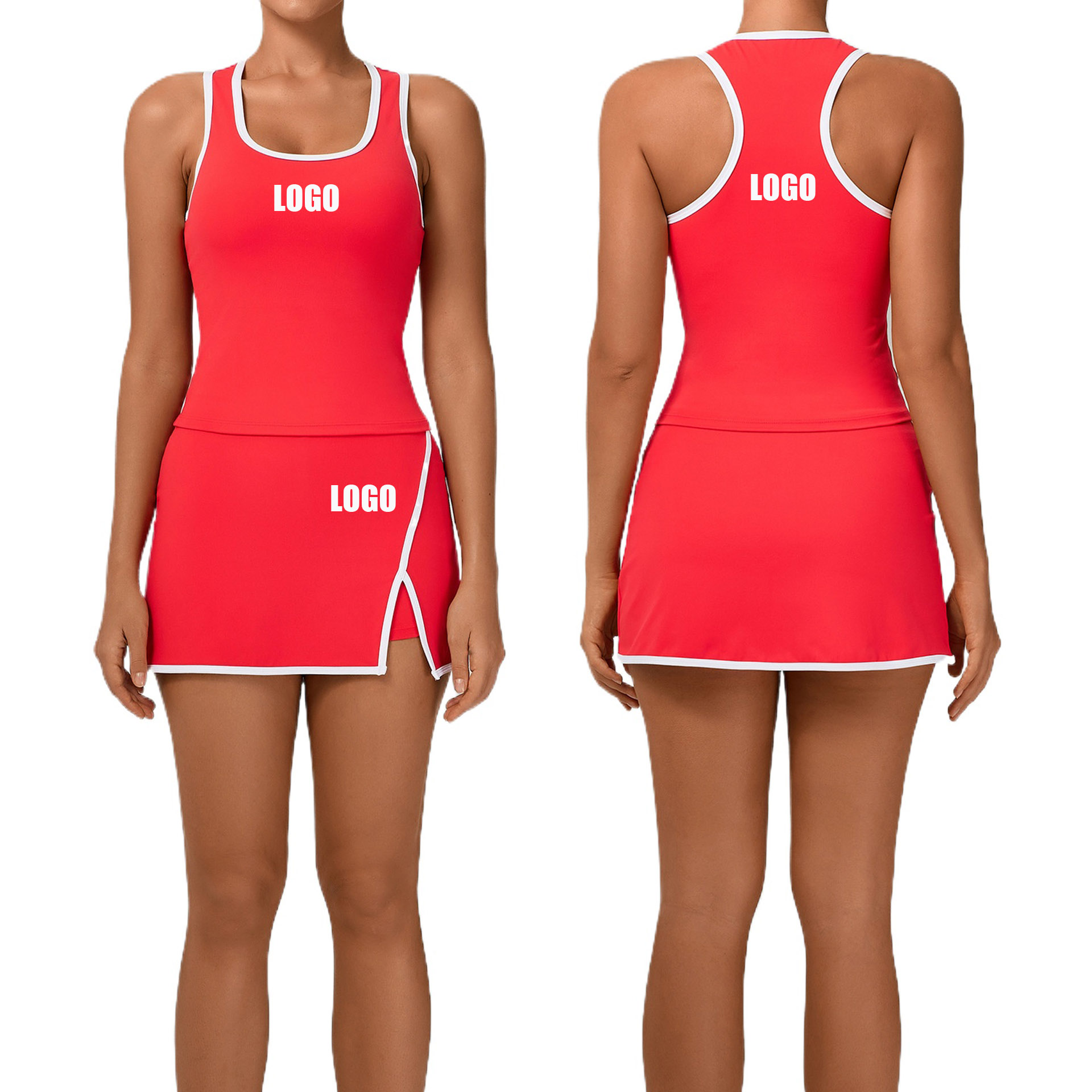 カスタムロゴ入りレディース新作ベスト、ショートスカート、テニ - Pocket Square Set のレビューと価格